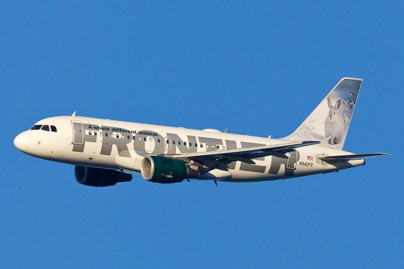 1/16/2012  Frontier Airlines Airbus A319-111 Jack the Snowshoe Hare N940FR