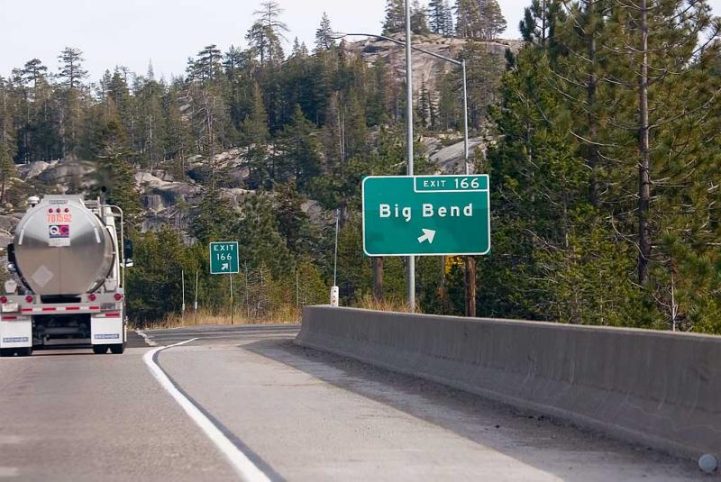 This is the exit for the rest stop