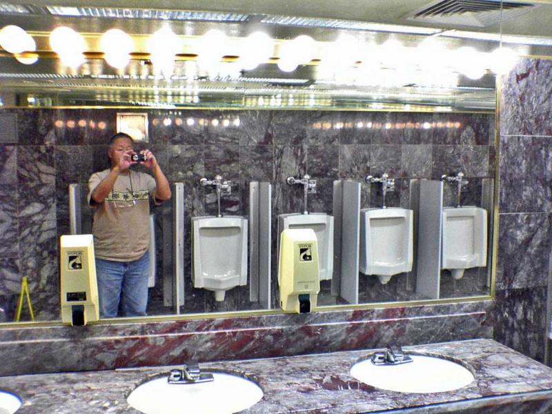 Mens room at the Nugget in Sparks