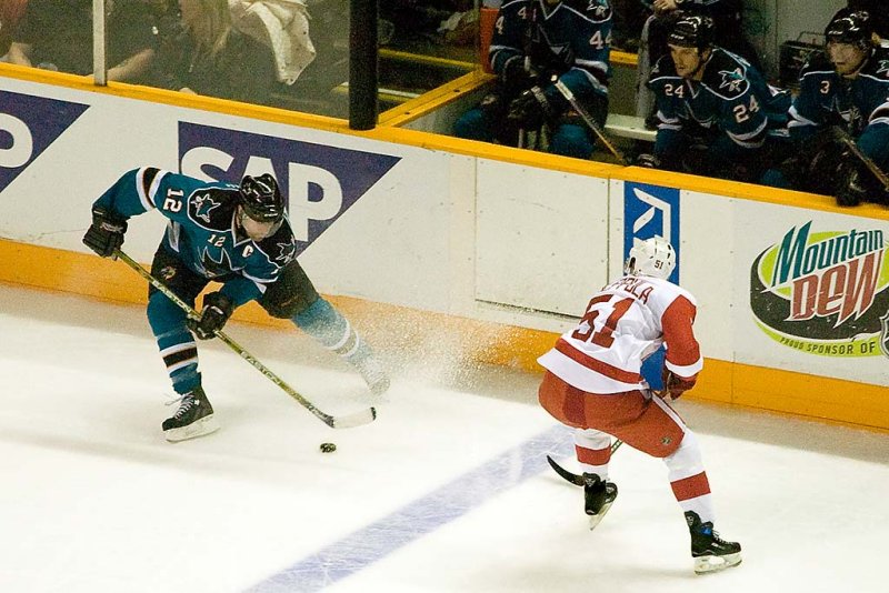 Patrick Marleau and Valtteri Filppula