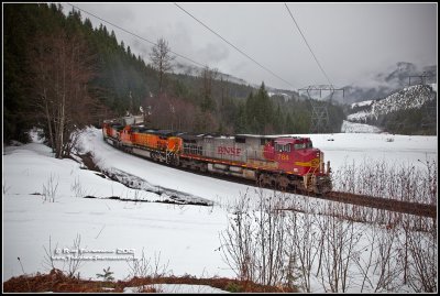 Eastbound at the Borup Loop