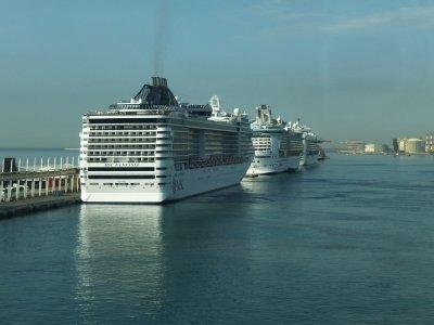 Cruise ships at Barcelona