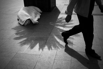 Lost in the shadow, Shanghai, China, 2006