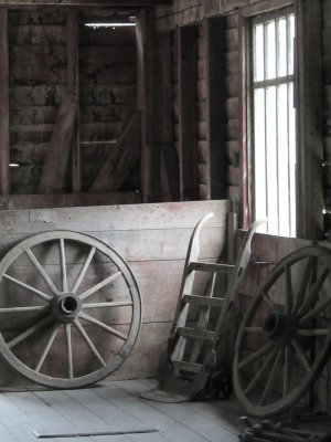 Upstairs at the old grist mill
