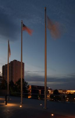 mezzanine overlooking OKC memorial