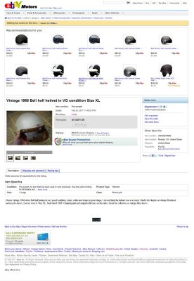 1968 Bell Half Helmet eBay 20110226 $251