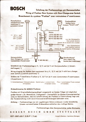 Bosch Fanfaren Horn Installation Instructions - Page 3