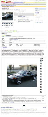 1970' Porsche 914-6 sn 914.043.2520 2011Aug eBay Auction Sold $35.101