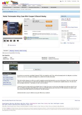 20110902 Halda TwinMaster Alloy Case - eBay BIN $4,040
