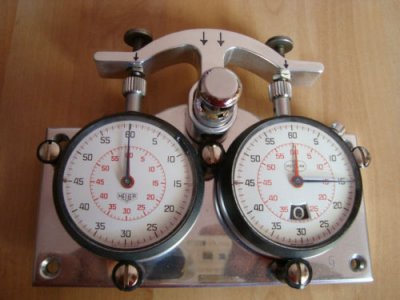 Heuer Stopwatches and Mounting Holder Rally