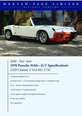 1970 Porsche 914-6 GT Conversion s/n 914.043.1730 - Photo 1