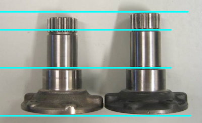 Standard 914-6 (left) and LSD Type (right) - Output Flange Comparison - Photo 2