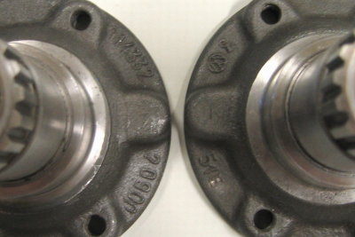 Standard 914-6 (left) and LSD Type (right) - Output Flange Comparison - Photo 4