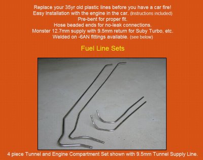 Stainless Steel Fuel Lines Reproductions
