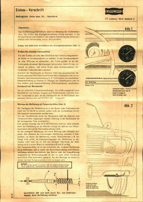 Mottometer 911 Fahrenheit Thermometer - Installation Instructions - Page 1