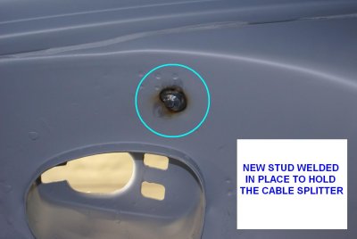 914-6 GT Mechanical Headlight Raisers - Cable Splitter Installation Photo Sequence - Photo 22
