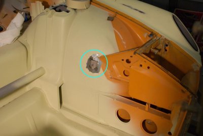 914-6 GT Mechanical Headlight Raisers - Left Side Installation Photo Sequence - Photo 6
