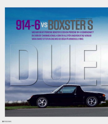 Swedish Magazine Article - Duel, 914-6 vs Boxster S