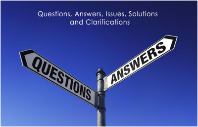 Questions, Answers, Issues, Solutions and Clarifications