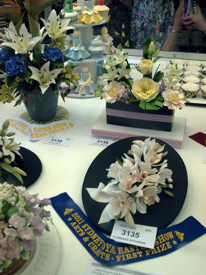 Prize-winners in blue