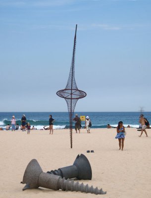 #104 and #105: Sculpture on Tamarama Beach