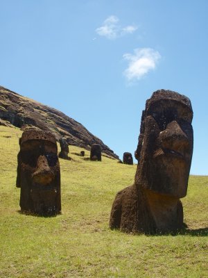 Moai near the quarry