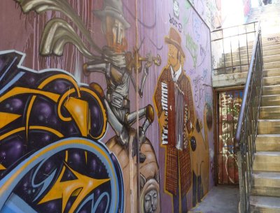 Graffiti with a musical theme