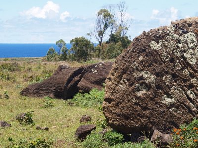Broken moai