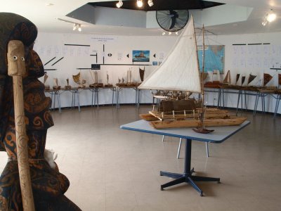 Models of the boats that brought the first settlers