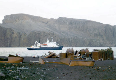 Relics of whaling activities, and Polar Pioneer