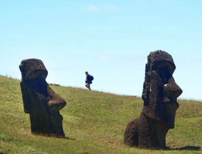 Moai near the quarry