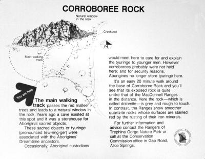 Sign at Corroboree Rock