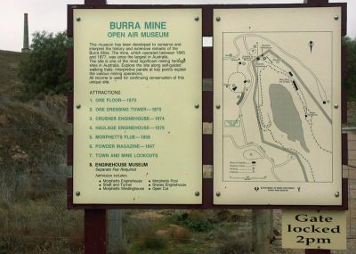 Sign at Burra Historic Site