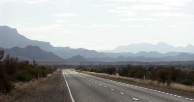 Approaching Flinders Ranges