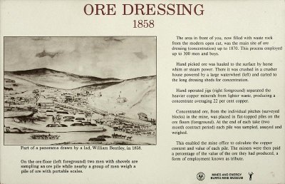 Ore Dressing explanatory sign