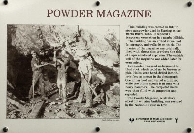 Info sign at powder magazine