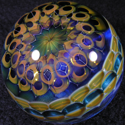 You can see through Travis' pattern to the backside of the Rose Roads disc, SO awesome.