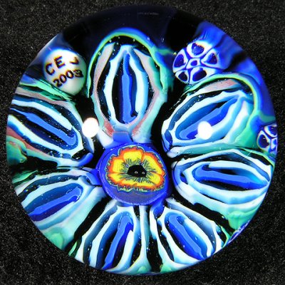 1.44  Millifiori petals (made with clear between the color veins) and flower murrine stamen