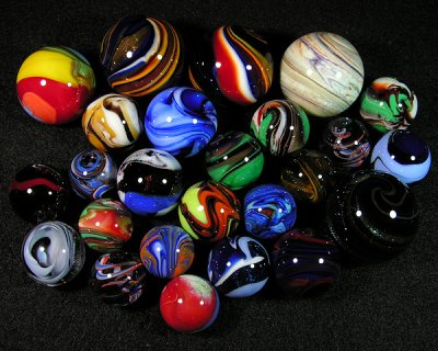 These are the marbles Chris had been making for Paul.  After Paul died, he sold them to help the family.