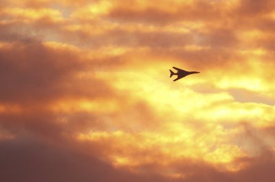 USAF Rockwell B-1B Lancer at dusk