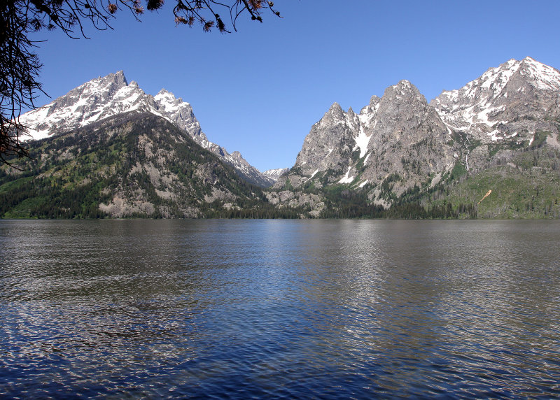 The Grand Tetons from across Jenny Lake