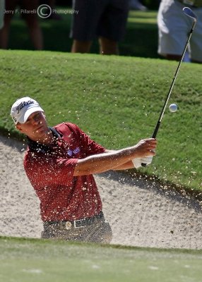 Steve Stricker comes out of a bunker at the 93rd PGA Championship