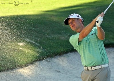 David Toms comes out of a bunker at the 93rd PGA Championship