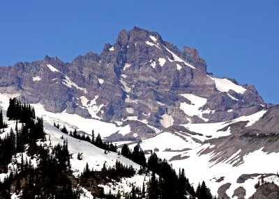 Mountain peak in Mount Rainier National Park