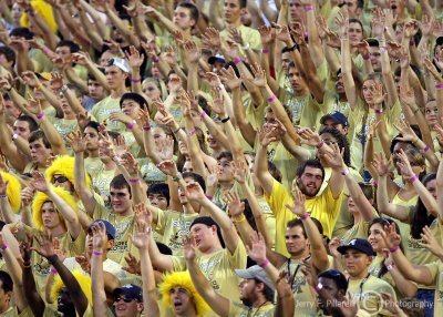 Georgia Tech fans make some noise in the North end zone student section