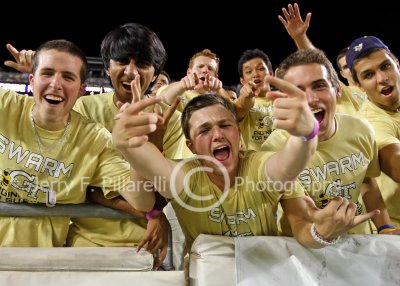 Yellow Jackets fans go crazy in the north end zone student section