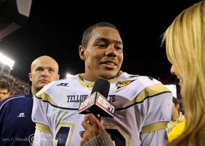 Georgia Tech QB Washington is interviewed after the game on ESPN