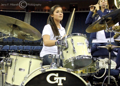 Jackets drummer leads the courtside band