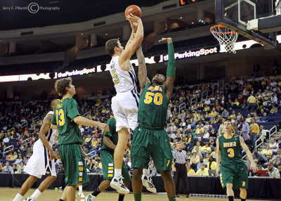 Georgia Tech C Miller shoots a short jumper over Siena F Anosike