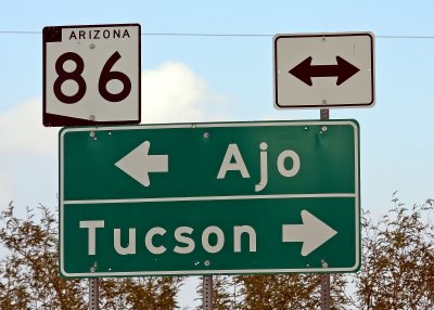 Sign along Arizona Highway 86